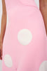 Dolcetto Spot Ankle Dress - Pink Ivory