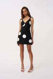 Dolcetto Spot Mini Dress - Black Ivory