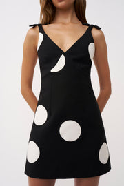 Dolcetto Spot Mini Dress - Black Ivory