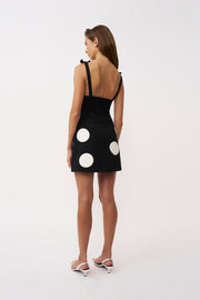 Dolcetto Spot Mini Dress - Black Ivory