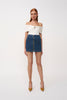 Eclipse Denim Mini Skirt - Dark Blue Denim