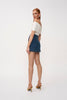 Eclipse Denim Mini Skirt - Dark Blue Denim