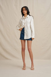 Eclipse Denim Mini Skirt - Dark Blue Denim