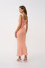 Eco Bead Knit Midi Dress- Peach