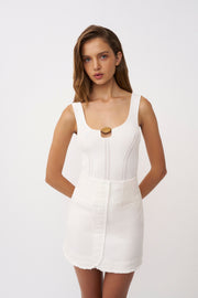 Eco Bead Knit Top- Ivory