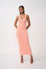 Eco Bead Knit Midi Dress- Peach