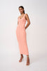 Eco Bead Knit Midi Dress- Peach