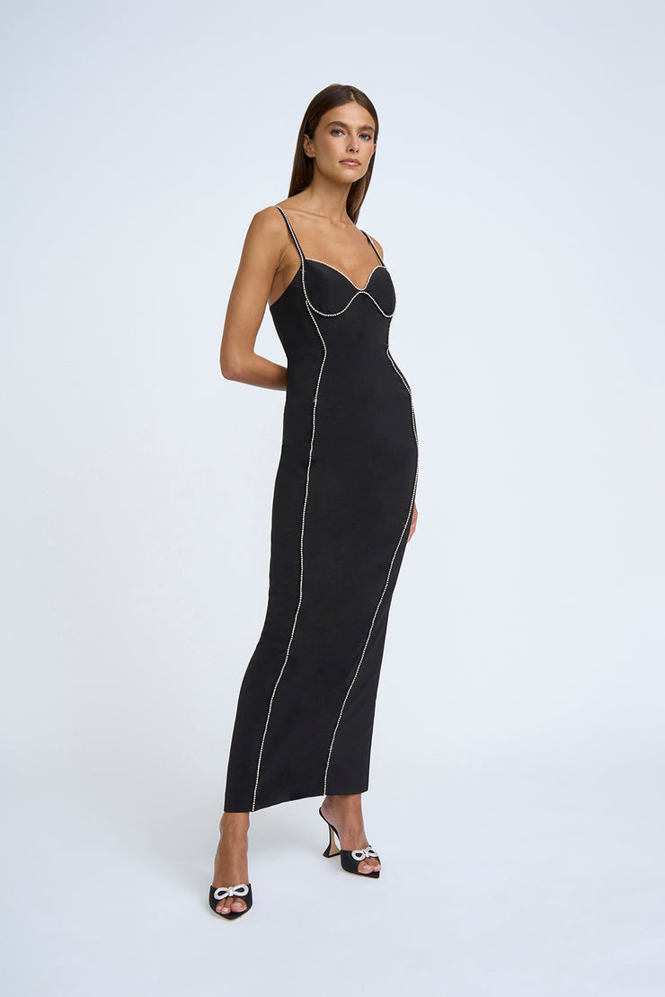 Femmina Diamond Pipe Dress - Black Diamond