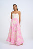 Fia Linen Floral Dress - Pink Ivory