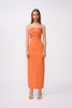 Fiamma Linen Loop Ankle Dress - Orange