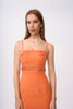 Fiamma Linen Loop Ankle Dress - Orange