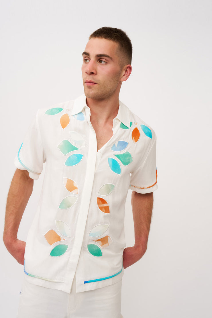 Fiori Applique Shirt - Mens