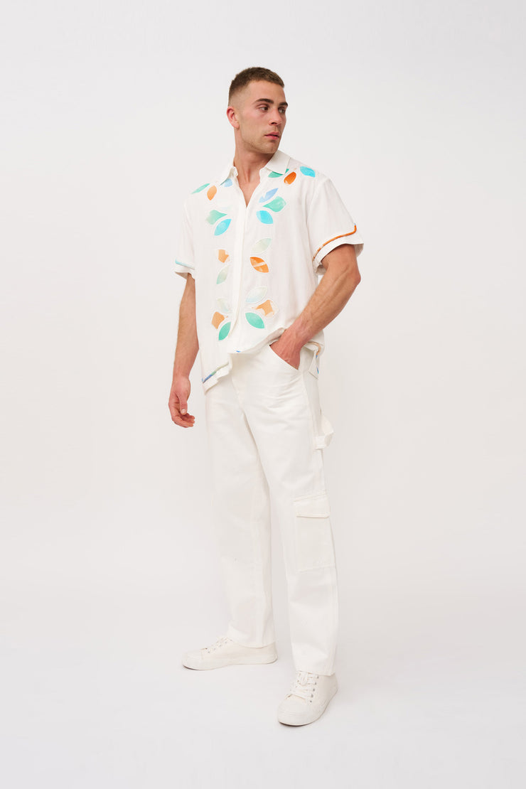 Fiori Applique Shirt - Mens