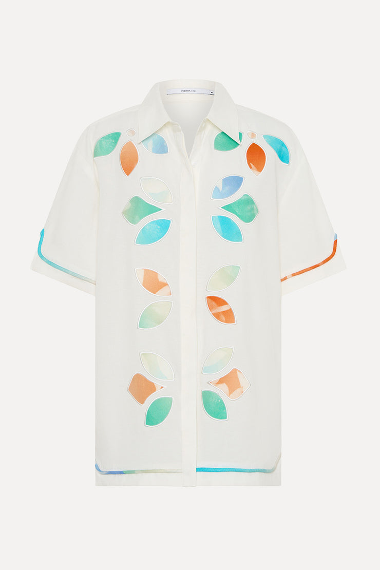 Fiori Applique Shirt - Mens