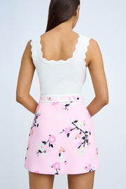 Floral Romance Mini Skirt - Pink Multi