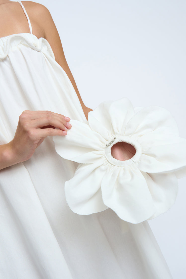 Flora Pipe Sun Dress - Ivory