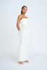 Flora Spiral Feather Gown- Ivory
