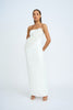Flora Spiral Feather Gown- Ivory