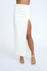 Fold Split Midi Skirt - Ivory