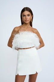 Francesca Feather Bustier - Ivory