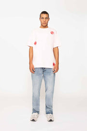 Geo Floral Embroidery Tee | Final Sale - Pink