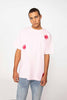 Geo Floral Embroidery Tee | Final Sale - Pink