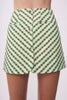 Geo Stripe Mini Skirt | Final Sale - Green Brown Multi