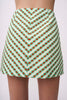 Geo Stripe Mini Skirt | Final Sale - Green Brown Multi