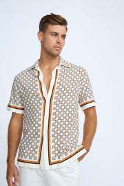 Gino Grid Sun Shirt - Brown Multi