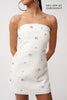 Grace Confetti Strapless Mini Dress - Ivory