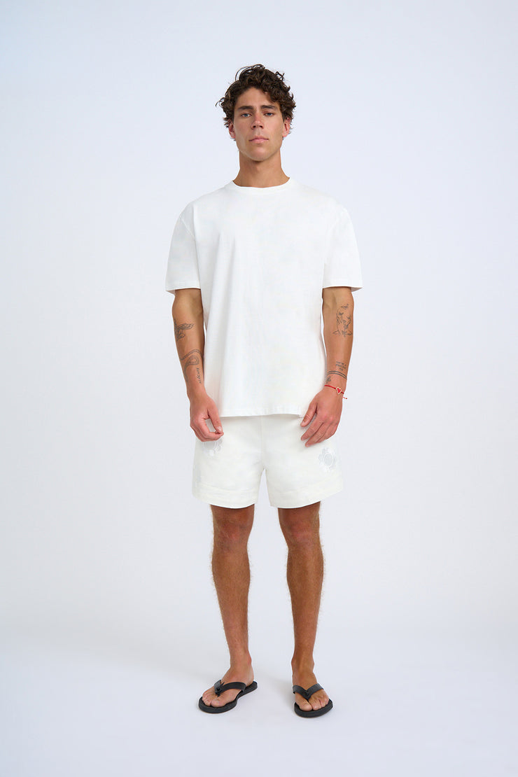 Heart Back Tee - Ivory Orange