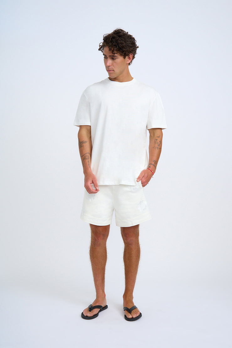 Heart Back Tee - Ivory Orange