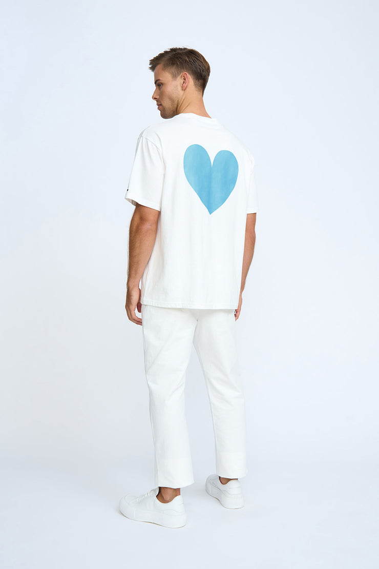 Heart Back Tee - White
