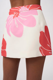 Heidi High Waist Mini Skirt | Final Sale - Pink Red Ivory