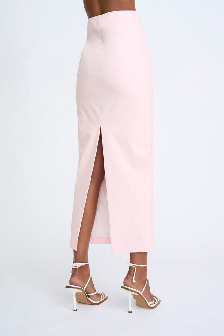 Ida Structured Ankle Skirt - Soft Pink