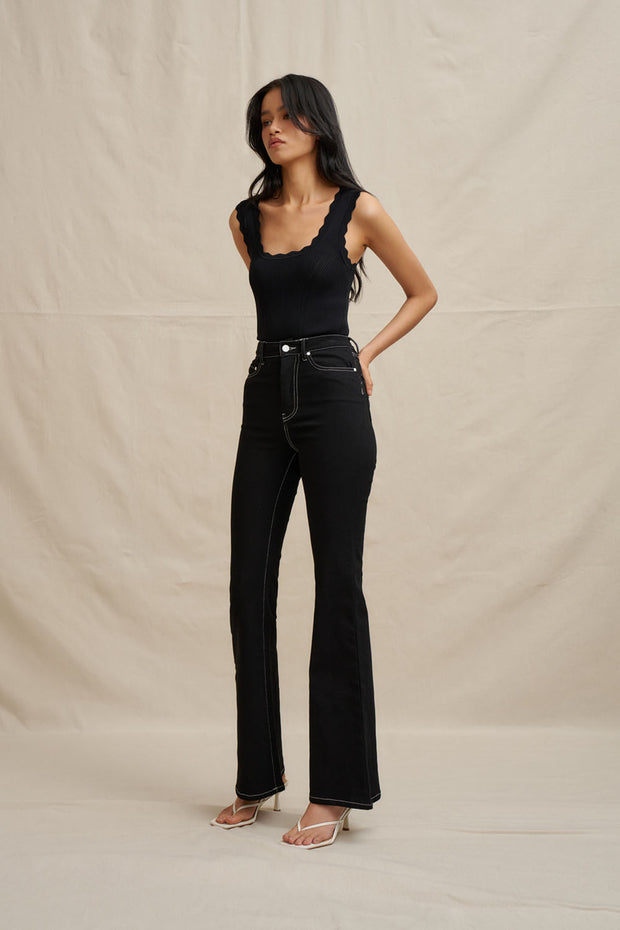 Johnny Flare Jean - Black