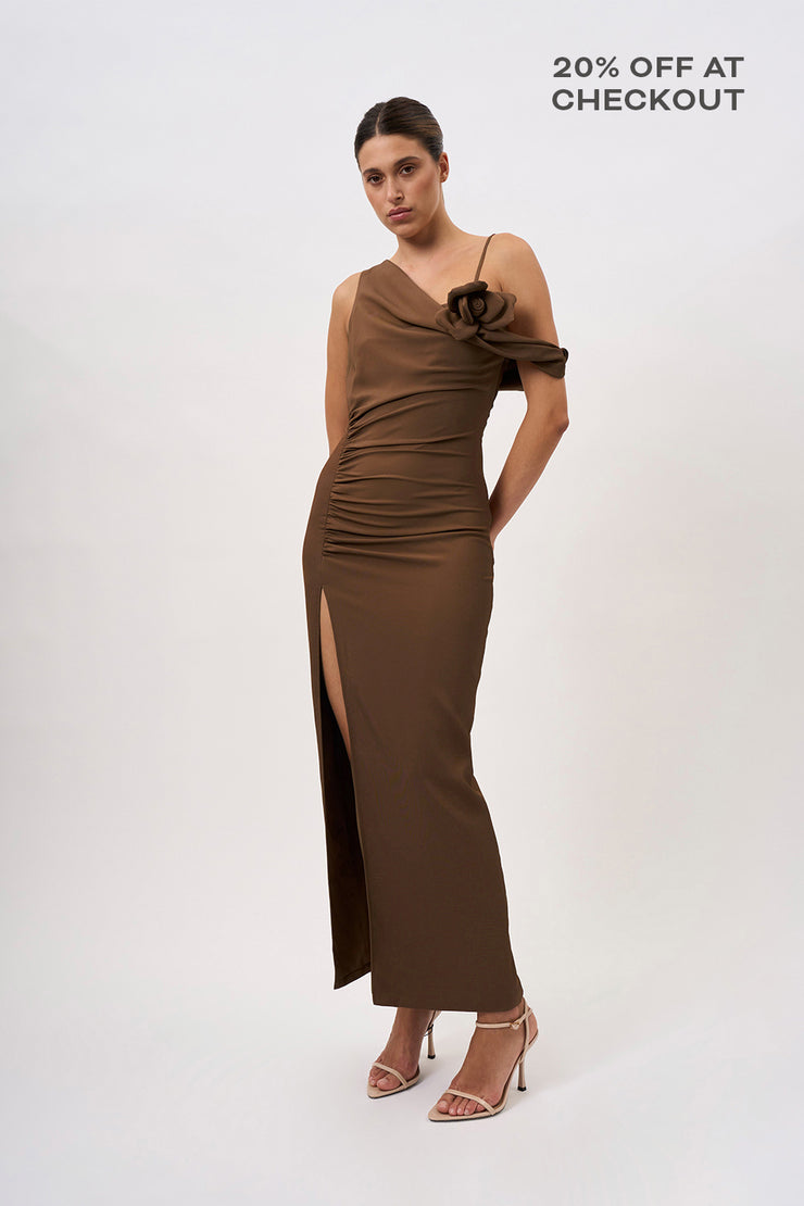 Juliet Ankle Dress - Chocolate