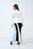 Kira Curve Knit Skirt - Black Blue Ivory