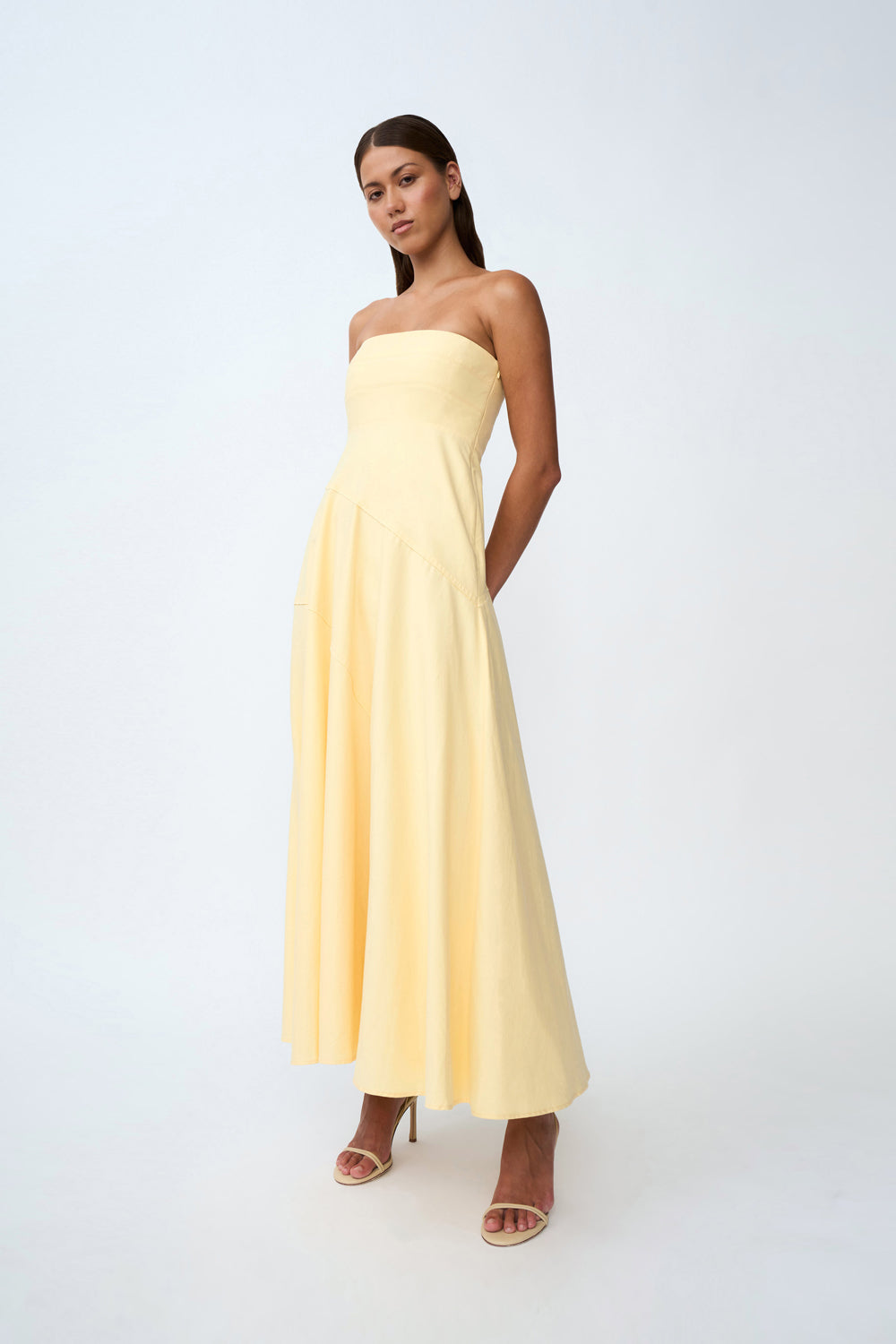 Lemon Drop Strapless Dress | Final Sale - Lemon – BY JOHNNY.