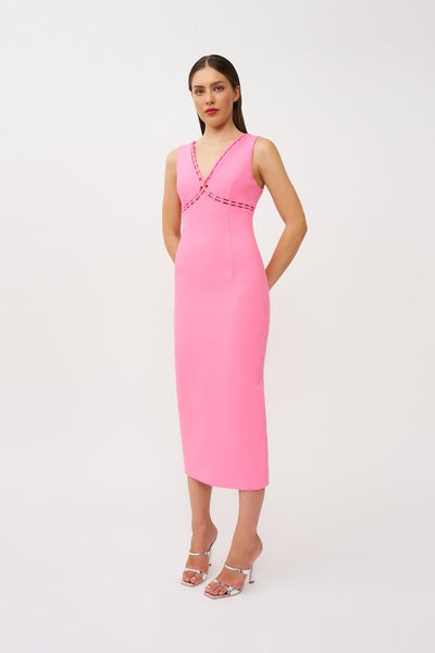 Lina Loop Midi Dress - Pink