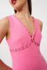 Lina Loop Midi Dress - Pink