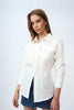 Liona Lace Up Shirt - Ivory