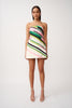 Lola Stripe Strapless Mini Dress | Final Sale - Green Pink Black Multi