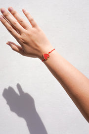 Johnny Love Heart Bracelet - Red Gold