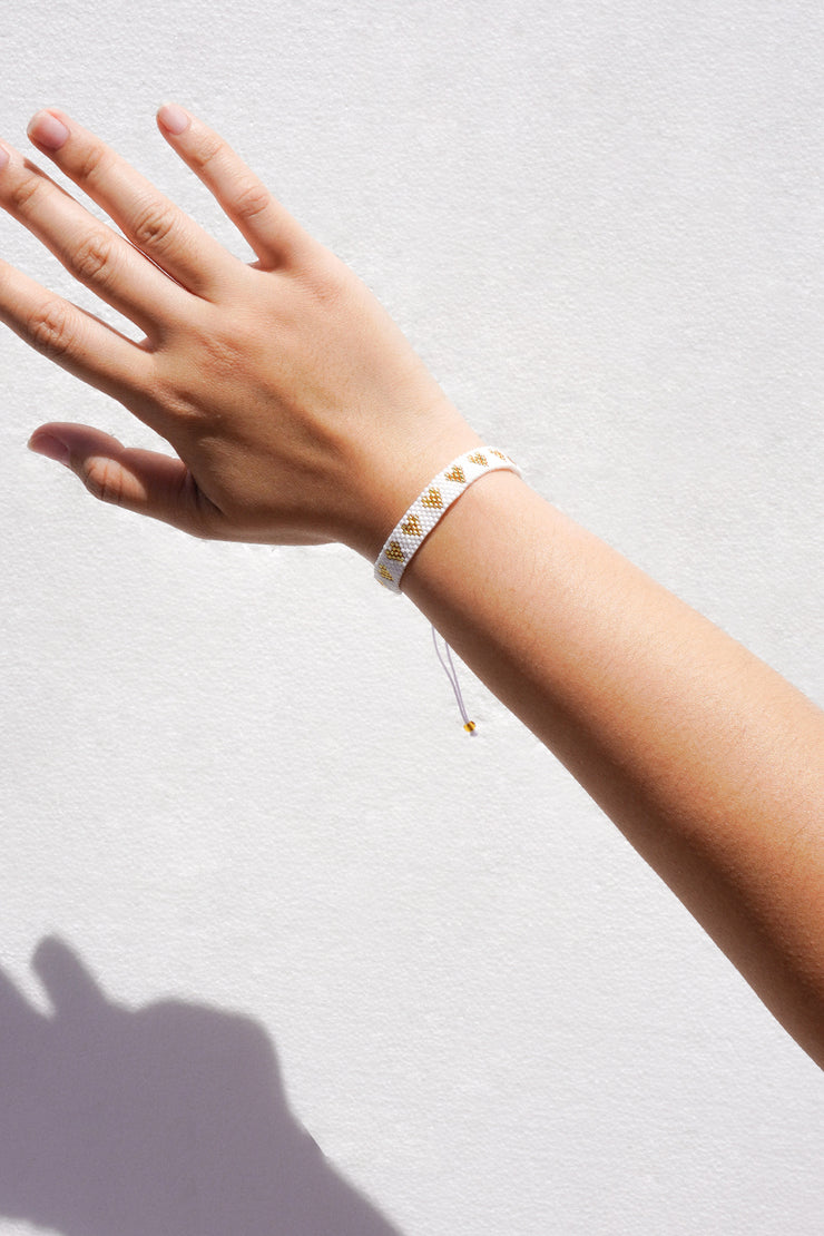 Johnny Love Band Bracelet - White Gold