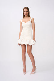 Lucia Gather Mini Dress | Final Sale - Ivory