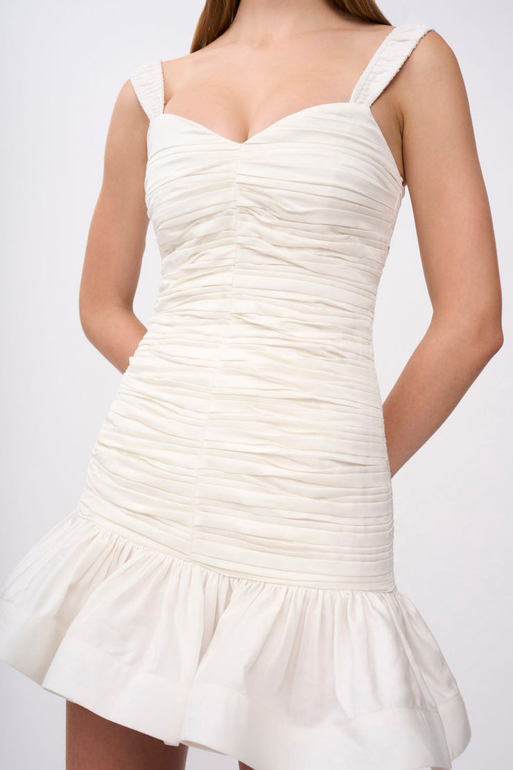 Lucia Gather Mini Dress | Final Sale - Ivory