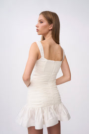 Lucia Gather Mini Dress | Final Sale - Ivory