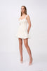 Lucia Gather Mini Dress - Ivory