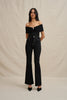Luelle Off Shoulder Knit Top - Black